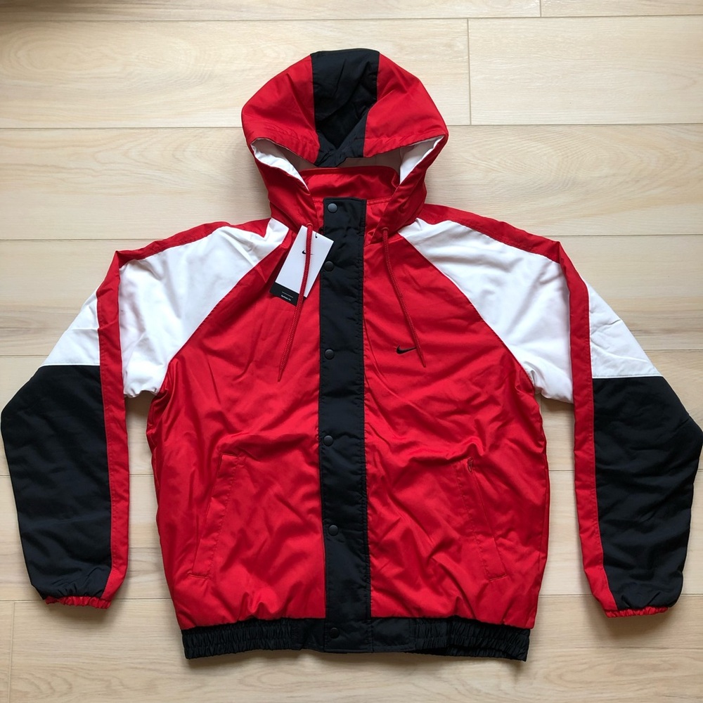 New Nike Force DNA Basketball Red Hoodies Zip Up Jacket Men’s Size Large